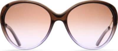 VERSACE Logo-detailed round-frame sunglasses