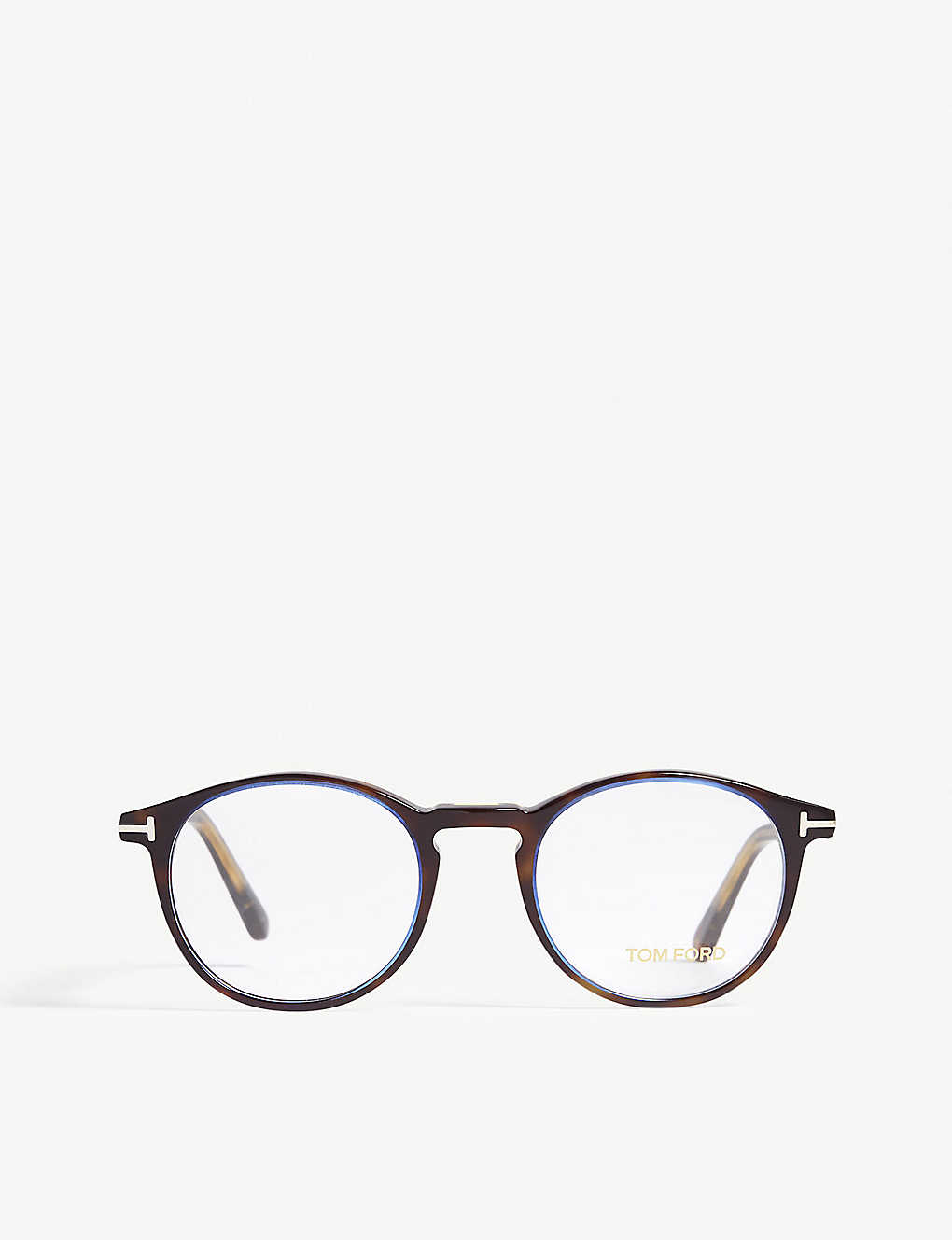 Tortoiseshell Tf5294 round-frame optical glasses(7196363)