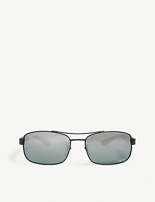RAY-BAN: RB8318 Chromance rectangle-frame sunglasses