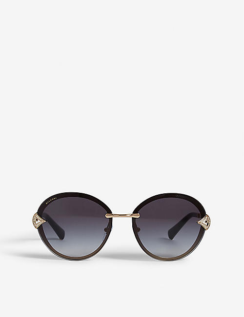 BVLGARI: Bv6101 Divas' Dream oval-frame sunglasses