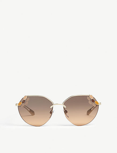 BVLGARI: BV6099 irregular-frame sunglasses
