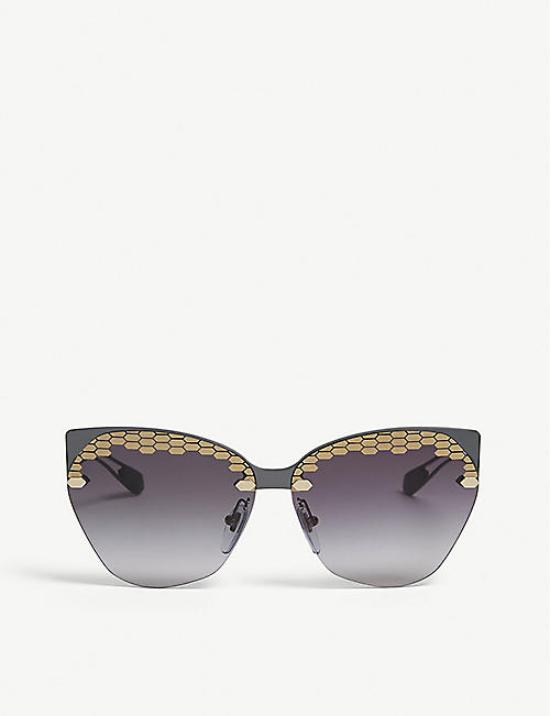BVLGARI: BV6107 irregular-frame sunglasses