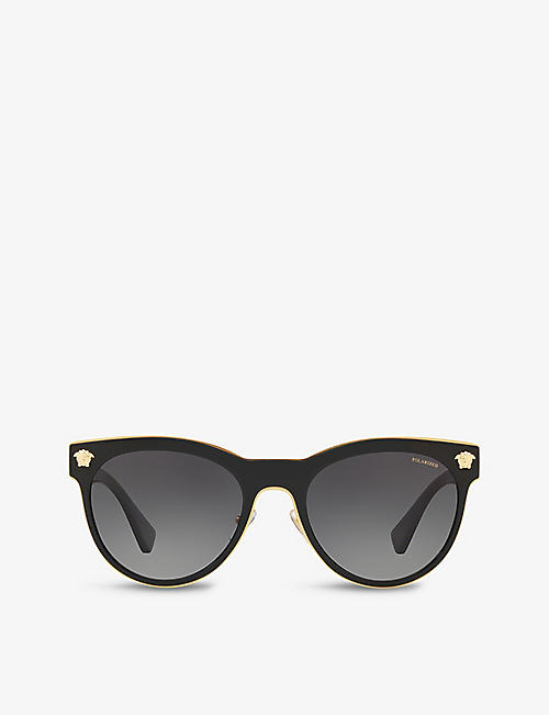 VERSACE: VE2198 phantos-frame metal polarised sunglasses