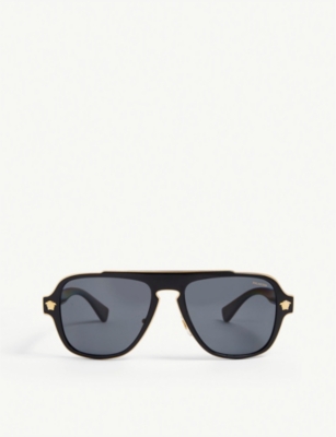 VERSACE: VE2199 square-framed metal sunglasses