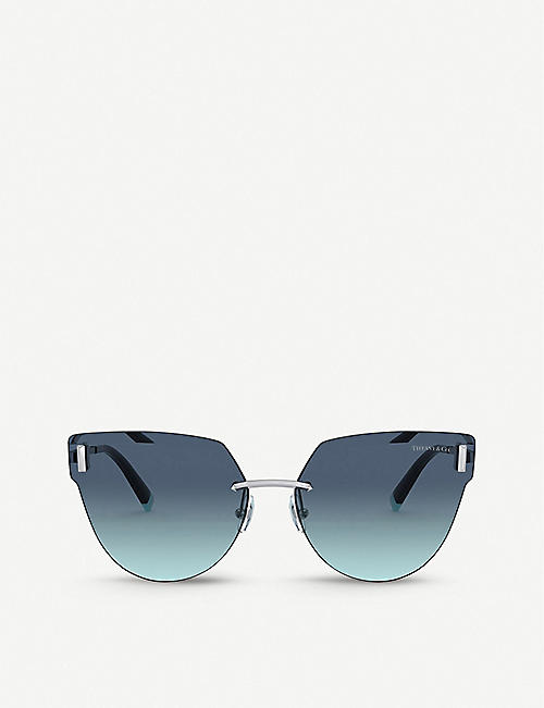 TIFFANY & CO: TF3070 Tiffany T metal cat-eye sunglasses