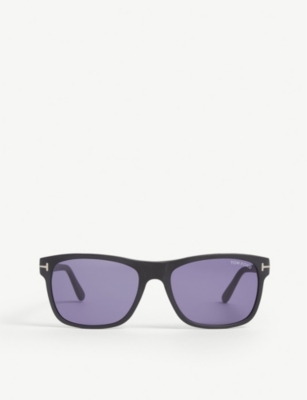 TOM FORD: Giulio matte rectangle-frame sunglasses