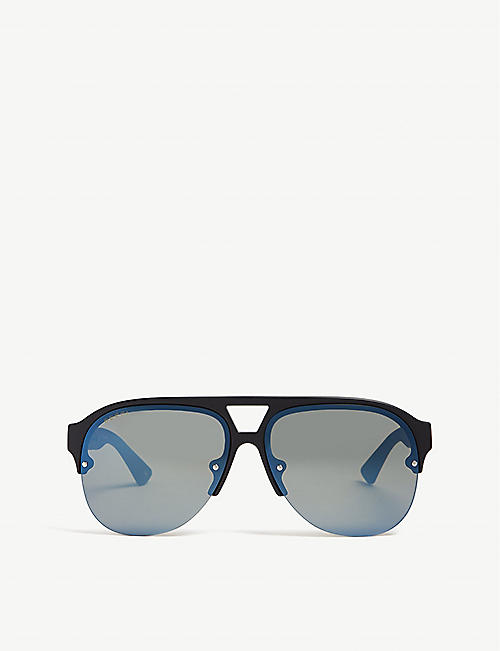 GUCCI: Gg0170s pilot-frame sunglasses