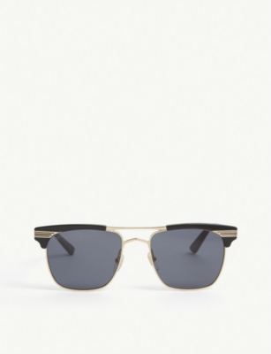 GG0241S wayfarer-frame gold-tone metal sunglasses(6691940)