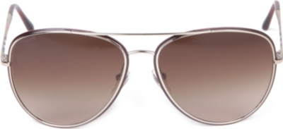 BURBERRY BE3062 gold pilot aviator sunglasses