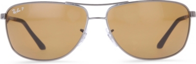 RAY-BAN Gunmetal polarised lifestyle sunglasses