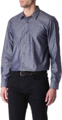 TED BAKER Floral jacquard shirt