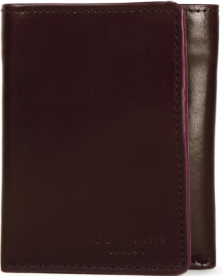 TED BAKER Treenun painted edge leather trifold wallet