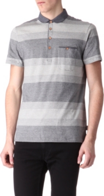 TED BAKER Wedidit curved-collar polo shirt