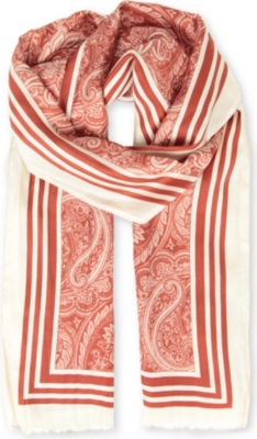 TED BAKER Paisley print scarf