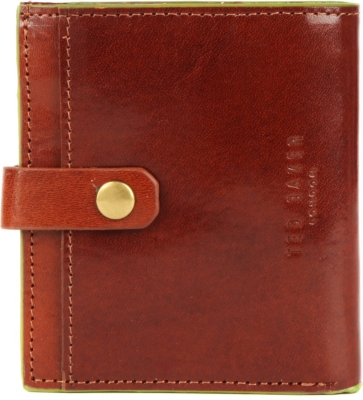 TED BAKER Popnun painted edge leather bi-fold wallet