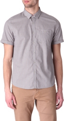 TED BAKER Menzip micro-check shirt