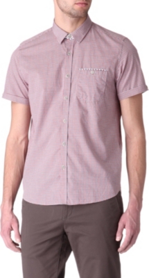 TED BAKER Menzip micro-check shirt