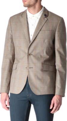 TED BAKER Cotton check blazer