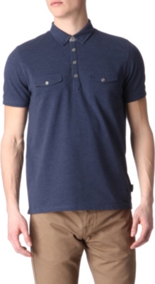 TED BAKER Double-placket polo shirt