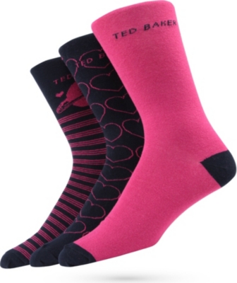 TED BAKER Love Box three-pack sock set