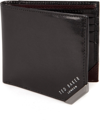 TED BAKER Korning bi-fold metal corner leather wallet