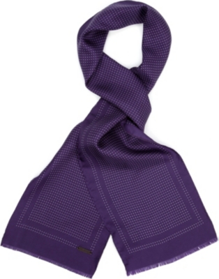 TED BAKER Mrlocks micro-spot scarf