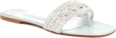 GINA Athena Swarovski-embellished sandals