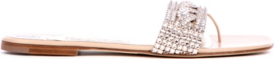 GINA Athena Swarovski-embellished sandals