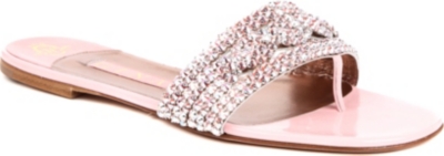 GINA Athena Swarovski-embellished sandals