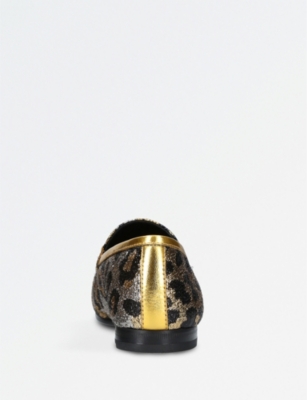 gucci leopard print loafers
