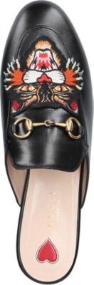 all black gucci slippers