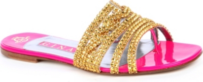 GINA Loren Swarovski-embellished sandals