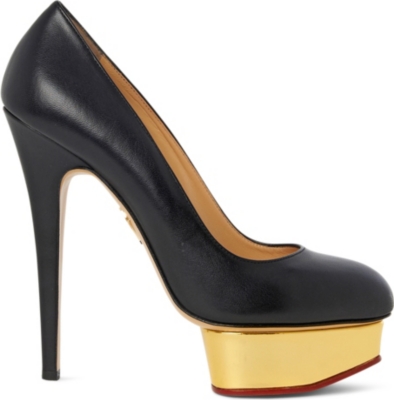 CHARLOTTE OLYMPIA Dolly leather platform courts