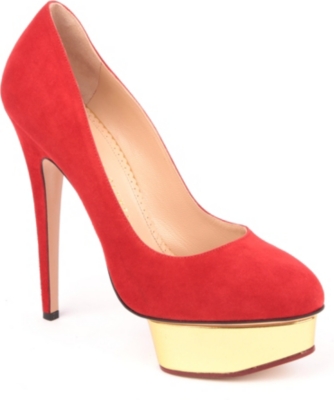 CHARLOTTE OLYMPIA Dolly suede courts