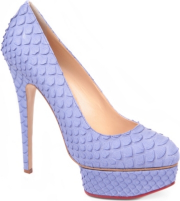 CHARLOTTE OLYMPIA Priscila python leather courts