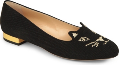 CHARLOTTE OLYMPIA Kitty fabric pumps
