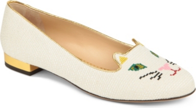 CHARLOTTE OLYMPIA Kitty fabric pumps