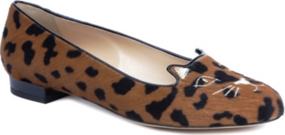 CHARLOTTE OLYMPIA Kitty leopard-print pumps