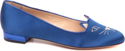 CHARLOTTE OLYMPIA Kitty satin pumps