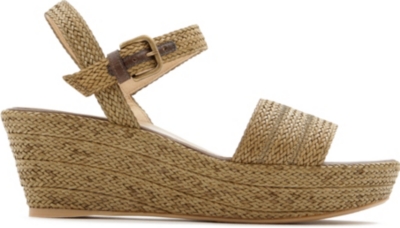 STUART WEITZMAN Barbados raffia wedge sandals