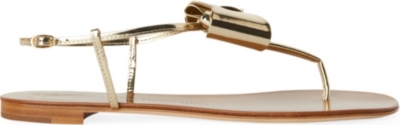 GIUSEPPE ZANOTTI Lady toe post sandals (Gold