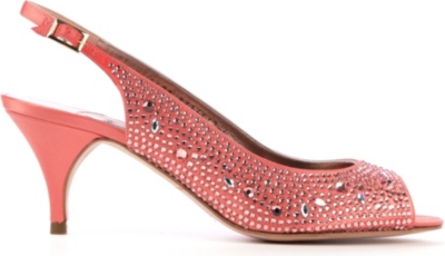 GINA Livi Swarovski-embellished satin sandals
