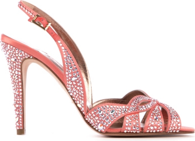 GINA Quincey satin slingback sandals