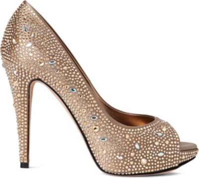 GINA Roxy Swarovski-embellished courts