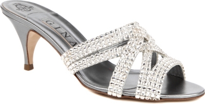 GINA Magnum Swarovski-embellished mid-heel sandals