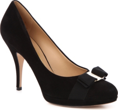 FERRAGAMO Tina suede court shoes