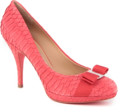 FERRAGAMO Tina mock-snake courts