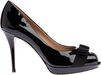 FERRAGAMO Talia leather court shoe