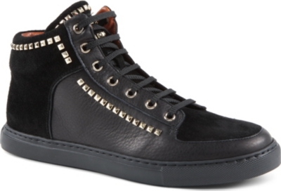 MULBERRY Leather and suede trainers