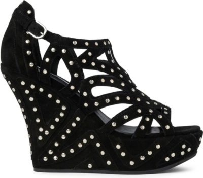 CAMILLA SKOVGAARD Quil studded suede wedge sandals